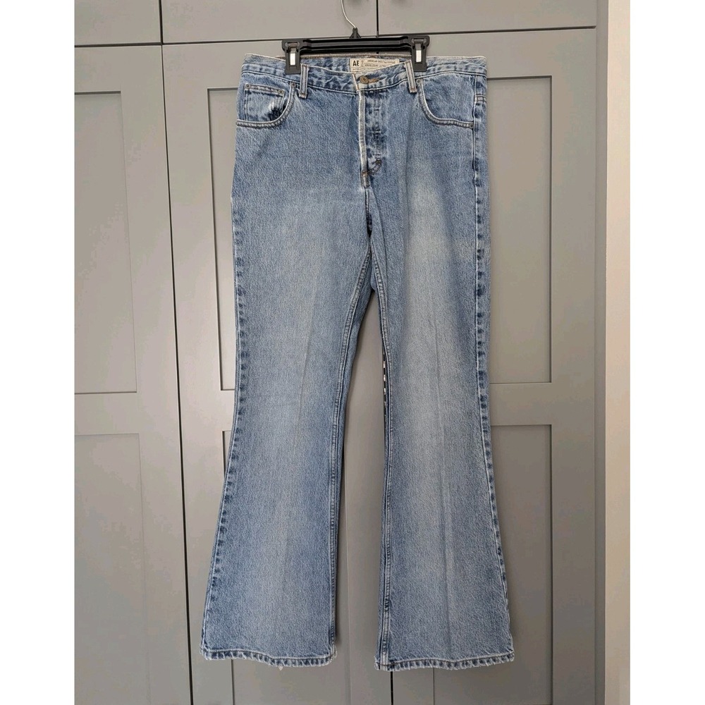 Vintage American Eagle Outfitters Women's Jeans Size 10 Long Boot cut Y2K Denim